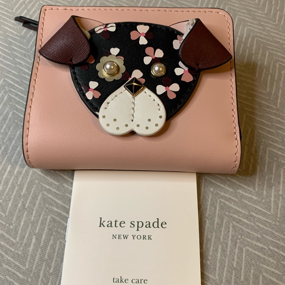 Kate Spade Floral Pup Bi-fold Wallet